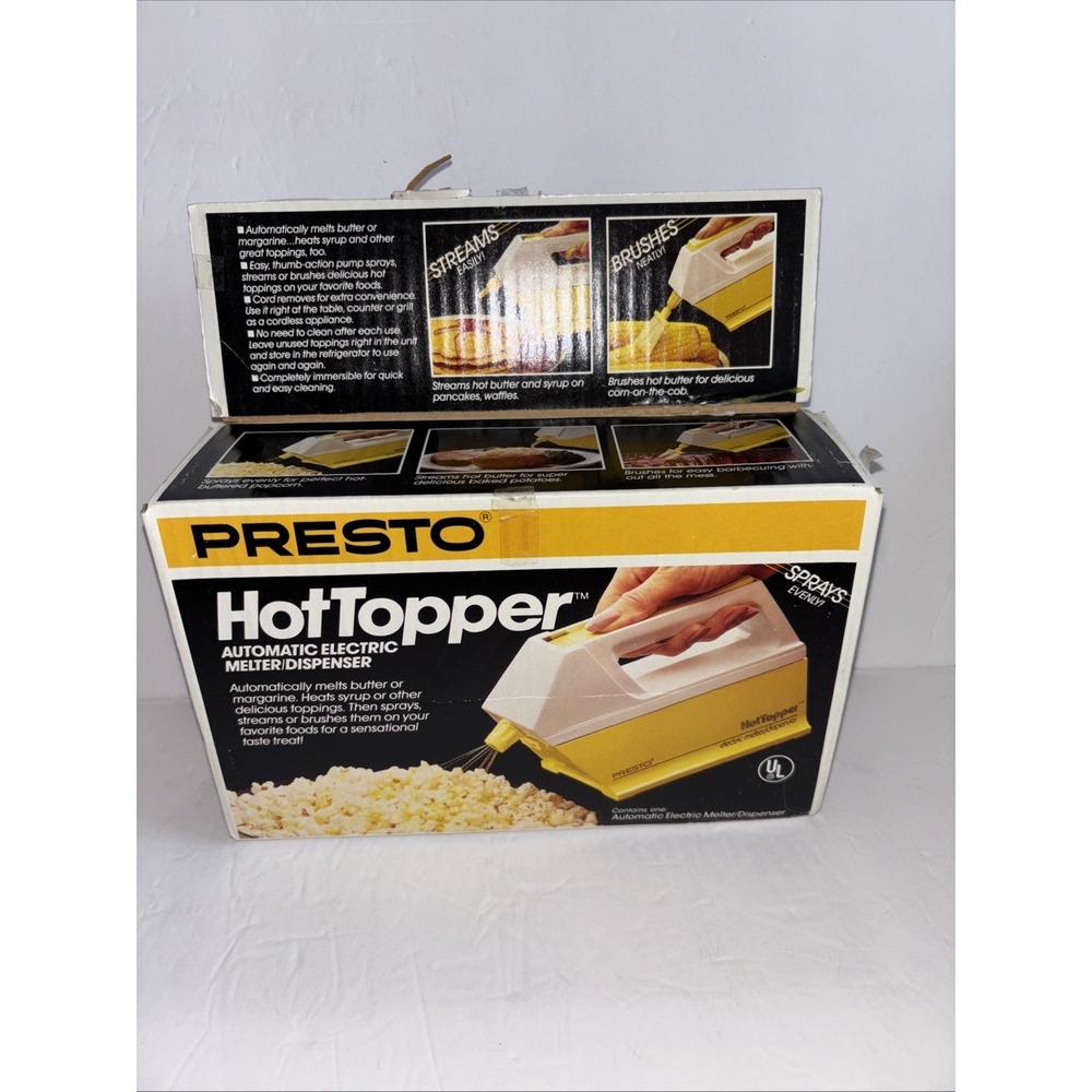 Presto Hot Topper Butter Melter Vintage Popcorn New Open Box  03000
